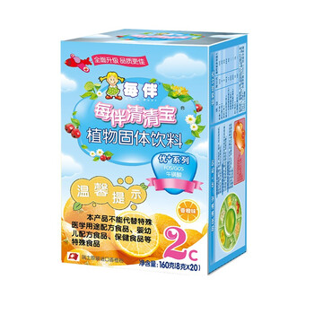 每伴清清宝菊花晶奶伴侣果味固体饮料冲剂优+2段香橙味单盒装