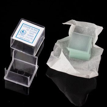 海斯迪克 HKCL-300 载玻片 显微镜用盖玻片 生物切片标本制作 22×22mm(5盒)