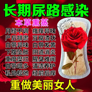 尿1频尿1急尿痛尿路感染焱尿道焱止痒白带多去异味护理护垫购2盒1盒24