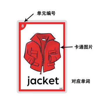 剑桥国际少儿英语kb2:012单词卡片塑封小学教师教具儿童启蒙 1级147张