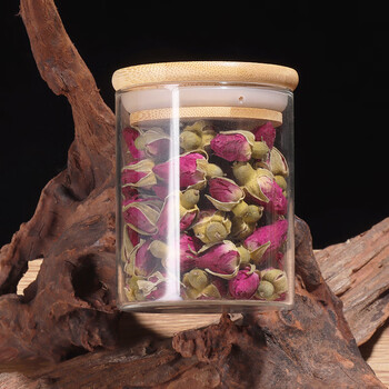 拜杰玻璃茶叶罐茶叶密封罐收纳储茶罐玻璃罐子茶具配件 两个装250ml