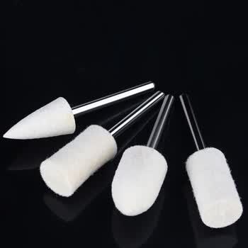 雷蒙羊毛抛光磨头玉石玻璃镜面轮电磨头软羊毛球电磨机配件12支装