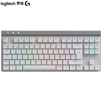 罗技（Logitech）（G） 游隼系列 G515 LIGHTSPEED TKL 矮轴无线游戏键盘 LOL吃鸡电竞键盘 三模 RGB光效 L轴 白色
