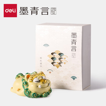 墨青言 神兽献瑞山海经镇尺 创意可爱吉祥物书房摆件镇纸 文房四宝书法文创摆件MY712-1生日礼物