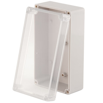 防水接线盒透明盖带耳户外工业用密封分线盒锂电池外壳abs塑料盒 f6-t