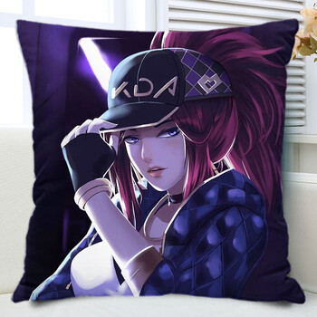 英雄联盟周边抱枕英雄联盟二次元等身长条全身抱枕阿狸卡莎阿卡丽定制