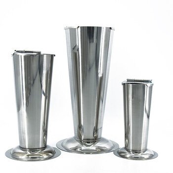 海斯迪克 HKCL-510 不锈钢镊子筒 倒锥型镊子桶 镊子可消毒瓶罐子 中号 