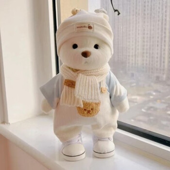 【品牌直销】莉娜熊衣服 莉娜熊玩偶衣服30cm丽娜熊手作背带裤毛衣