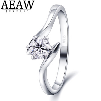 AEAW JewelryIGI国际证书 18K金50分人工人造培育钻石戒指送女友礼物 定制款 NGIC/30分/D/VVS/3EX/N