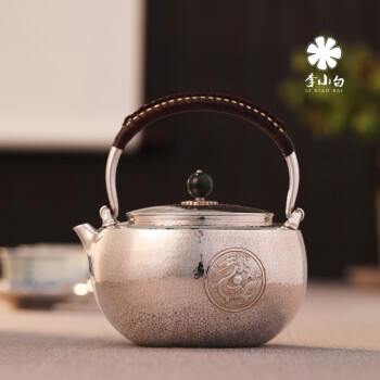 李小白银壶 四象青龙白虎 纯银9999烧水壶 银壶烧水壶 烧水银壶 纯银银壶 纯手工敲打 800克1200毫升