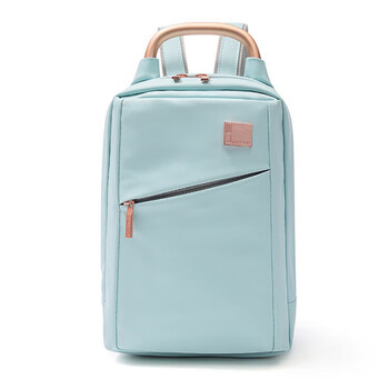 乐上（LEXON）双肩包女百搭时尚休闲学院风旅行通勤简约迷你小书包浅蓝色送女友