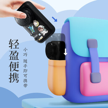 梅林笔庄便携砚台书法墨盒带盖文房四宝学生免洗防漏防干墨多功能搁笔墨碟黑色