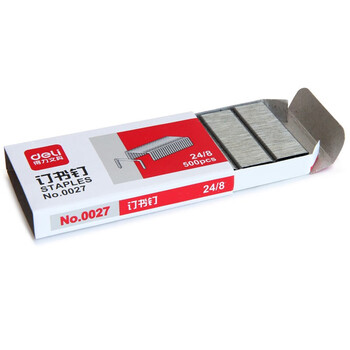 得力（deli） 订书钉 常规标准通用型订书针 办公文具用品 12# 24/6 25页0012(10盒装)