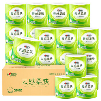 心相印卷纸 云感柔肤4层110g*30卷 卫生纸巾 卷筒纸 厕纸