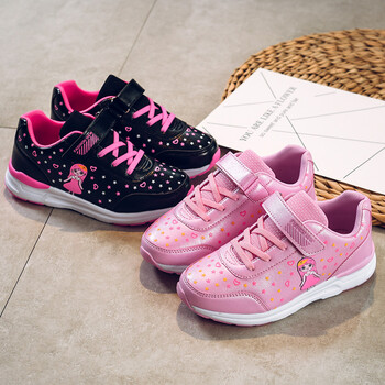 女童运动鞋2018新款儿童鞋子秋季休闲韩版中大童女孩小学生女童鞋 黑