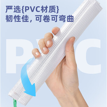 得力(deli)12只A5透明网格拉链袋 资料小学生科目分类文件袋 票据试卷收纳 文件保护  颜色随机63480