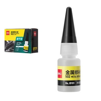 得力(deli)金属修补502胶水 瞬间胶强力胶 准确点胶 无痕胶透明胶粘剂 8g单支凑单 JD101 得力(deli)金属修补502胶水 瞬间胶强力胶 准确点胶 无痕胶透明胶粘剂 8g单支凑单 JD101
