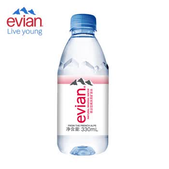 依云（evian）法国原装进口 依云矿泉水饮用水 330ml*6瓶 尝鲜装