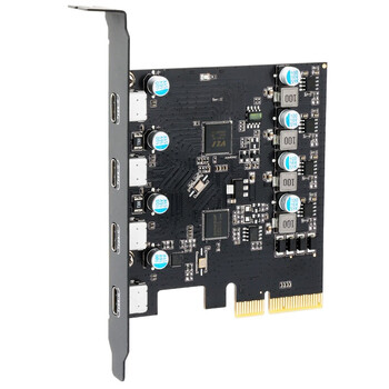 魔羯（MOGE）PCIE x4转四口Type-C扩展卡4口TypeC转接卡10GB免供电USB3.2 gen2协议 MC2044