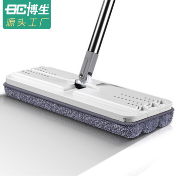 博生平板拖把33CM杆长125CM1块配布刮刮桶家用一拖净免手洗 博生平板拖把33CM杆长125CM1块配布刮刮桶家用一拖净免手洗