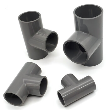 upvc正三通 鱼缸upvc塑料自来水管件水管接头水族给水等径 de25