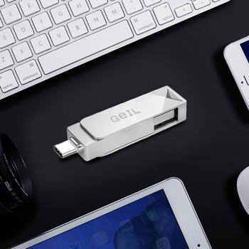 GEIL金邦 128GB USB3.0 Type-C手机U盘高速100MB/s两用OTG双接口安卓笔记本电脑通用优盘 GP100系列