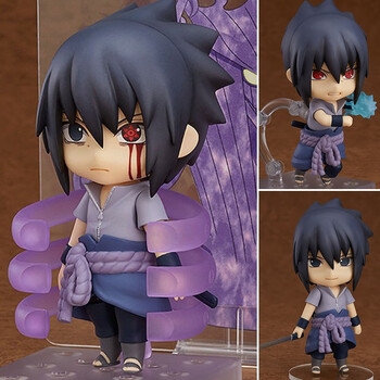 宠翰火影忍者宇智波佐助gsc粘土人可动q版娃娃须佐能乎玩具摆件 佐助