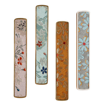 漢墨 黄铜织锦镇尺 镇纸创意毛笔压纸书法学生文镇2支装10cm礼盒装 文房四宝铜器摆件