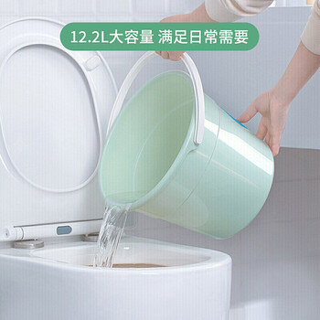 茶花 塑料桶12.2L 大号家用手提水桶洗车洗衣储水桶大容量