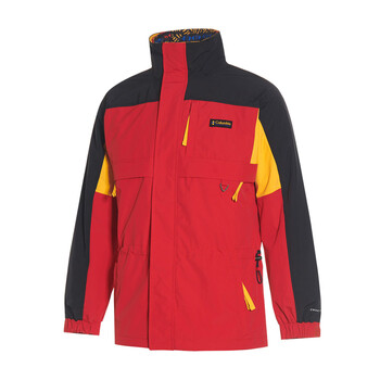 外套红色m>哥伦比亚(columbia)【可拆卸夹棉内胆】防水保暖男子滑雪