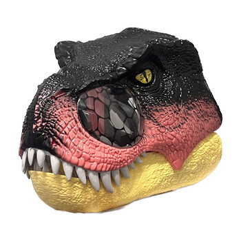普特汇玖纹豹恐龙面具电动发音头套仿真霸王龙头盔儿童男孩子玩具送男