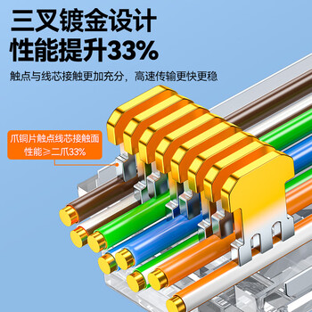 山泽 六类穿孔式网线水晶头 千兆屏蔽RJ45电脑网线接头 CAT6类镀金通孔水晶头 100个 PCKT6100 山泽 六类穿孔式网线水晶头 千兆屏蔽RJ45电脑网线接头 CAT6类镀金通孔水晶头 100个 PCKT6100