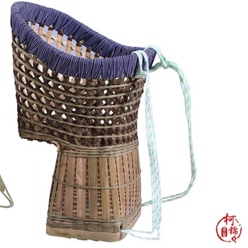 精品竹编婴儿背篼 宝宝背篓 竹背筐 大号竹背篼手工竹编背篼 已包边
