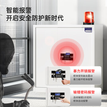 中伟（ZHONGWEI）保密柜文件柜办公档案柜钢制保险柜电子密码锁灰白单节无抽加厚款