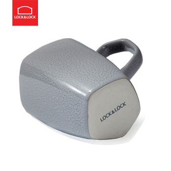 乐扣乐扣（LOCK&LOCK）创意马克杯水杯办公室个性带把陶瓷杯余韵单杯 颜色随机