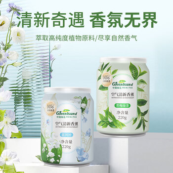 绿岛车载香薰220g 香水香氛固体香膏汽车除味除臭空气清新剂