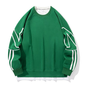 寕卫衣男秋季新款撞色男士休闲套头长袖恤时尚运阿迪达斯斯6398绿色m