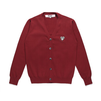 play comme des garcons川久保玲cdg 秋冬季爱心针织衫开衫毛衣男女