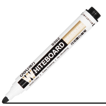 得力(deli)白板笔墨水 白板笔补充液 易擦可加墨白板笔 S502黑色白板笔(10支) 得力(deli)白板笔墨水 白板笔补充液 易擦可加墨白板笔 S502黑色白板笔(10支)