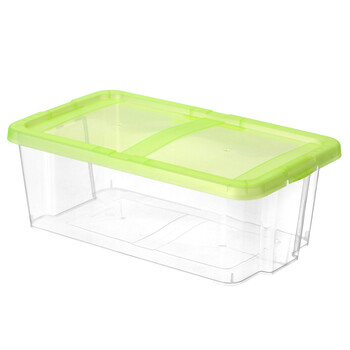 本淮加厚透明鞋盒女士鞋盒塑料收纳盒防潮防尘鞋盒 绿色单个装s 女式