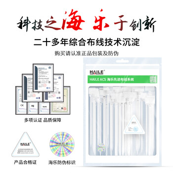 HAILE海乐标签扎带手写卡扣理线捆扎自锁式尼龙塑料束线带 桌面网线电话线缆20cm 100根 ZD-B20-100