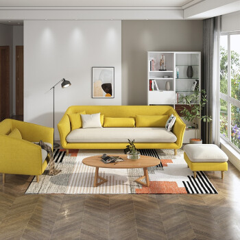 居皇帅北欧现代简约免洗布艺沙发小户型客厅家用组合网红2021新款公寓