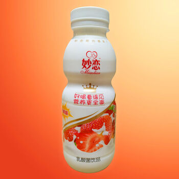 小洋人 妙恋发酵型乳酸菌酸奶饮品345ml12瓶装整箱 草莓味