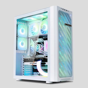 瓦尔基里(VALKYRIE）ONE VK01-W 白色 全塔强化散热台式电脑机箱 支持480水冷 TYPE-C接口 多风扇位