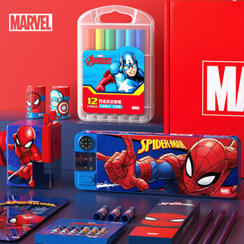 迪士尼(Disney)文具套装 漫威绘画文具礼盒 1-3年级小学生开学大礼包学习用品套装生日礼物男孩 漫威E0339A 迪士尼(Disney)文具套装 漫威绘画文具礼盒 1-3年级小学生开学大礼包学习用品套装生日礼物男孩 漫威E0339A