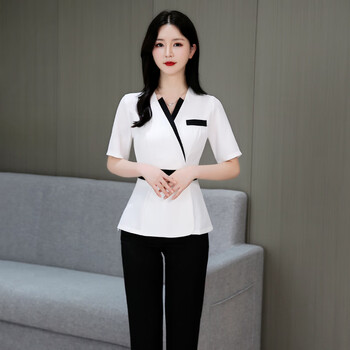 技师工作服女足浴气质高级采耳师美容院制服spa养生馆制服酒店桑拿