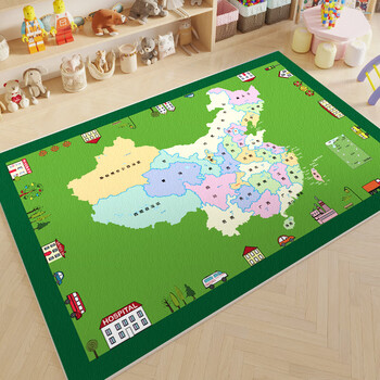 中国地图绿色 120x180cm耐脏防滑