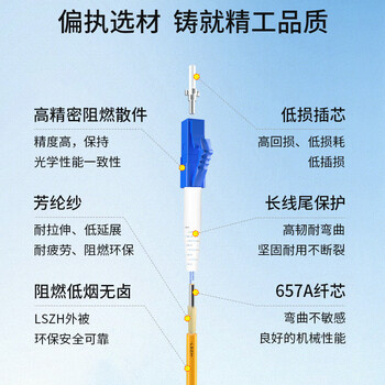 博扬（BOYANG）电信级光纤跳线lc-sc 20米 单模单芯 低烟无卤环保网线光纤线 收发器尾纤BY-20151SM