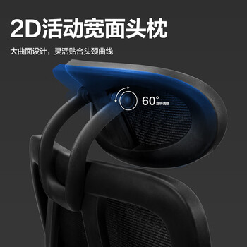 得力（deli）KF221-J人体工学椅  升降扶手办公电脑椅 合金脚带脚托 臻享版