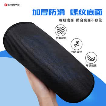 宜适酷（EXCO）鼠标垫护腕大号手腕垫 包边记忆棉护腕鼠标垫腕托垫手笔记本电脑办公游戏锁边护手托枕 黑色9101